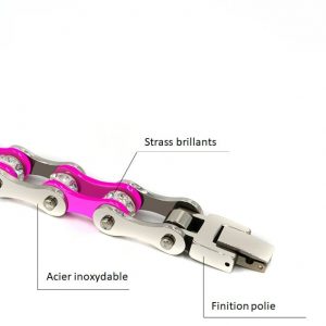 details-du-bracelet-chaine-de-moto-argent-et-rose