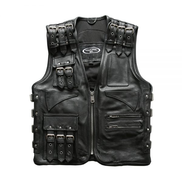 Gilet cuir biker harley davidson