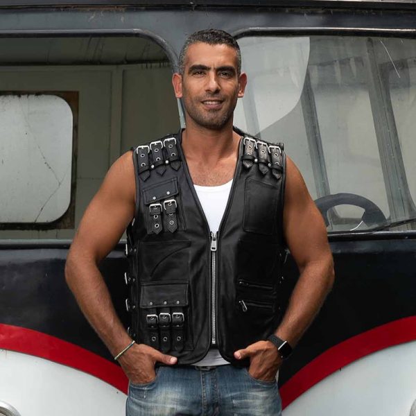 Gilet cuir biker style harley davidson