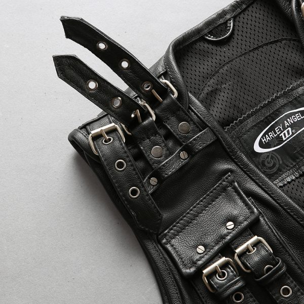 Gilet cuir de vache biker harley davidson