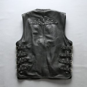 Gilet cuir style biker harley davidson
