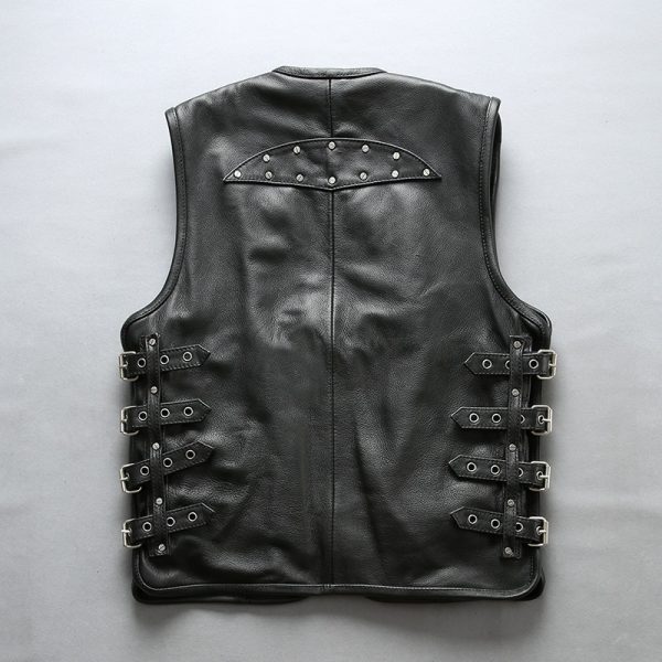 Gilet cuir style biker harley davidson