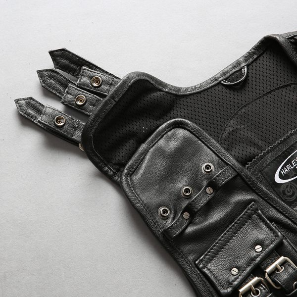 Gilet en cuir biker style harley davidson