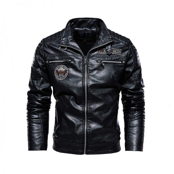Jacket cuir biker noir